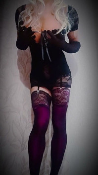 Crossdresser in a Black Dress