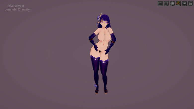 Lorysweet: Vollbusige raiden shogun Phut hon sexy tanz, hentai-animation