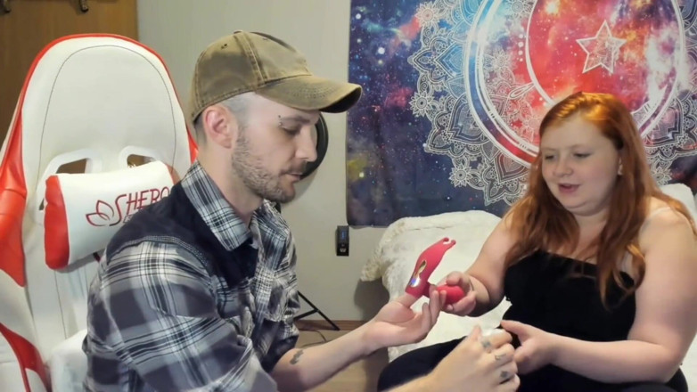 Sin Spice by Sophia Sinclair and Jasper Spice: Animour panty dildo unboxing and masturbation
