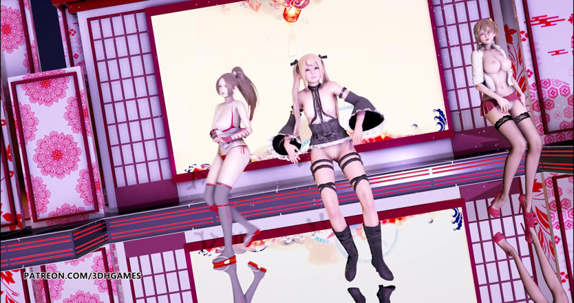 3D-Hentai Games: Striptease DOA Mai Shiranui Marie Rose Misaki