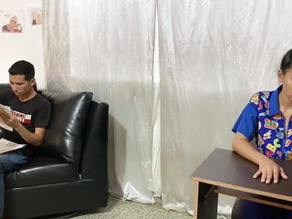 Yeison: 巨乳の先生とヤッちゃうから搾乳してる