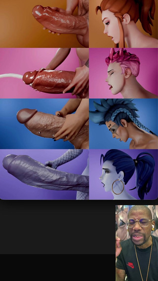 L6RD7BLU3 FUTA: Multiple Overwatch Transgender Sluts Jerking off and Cumming at the...