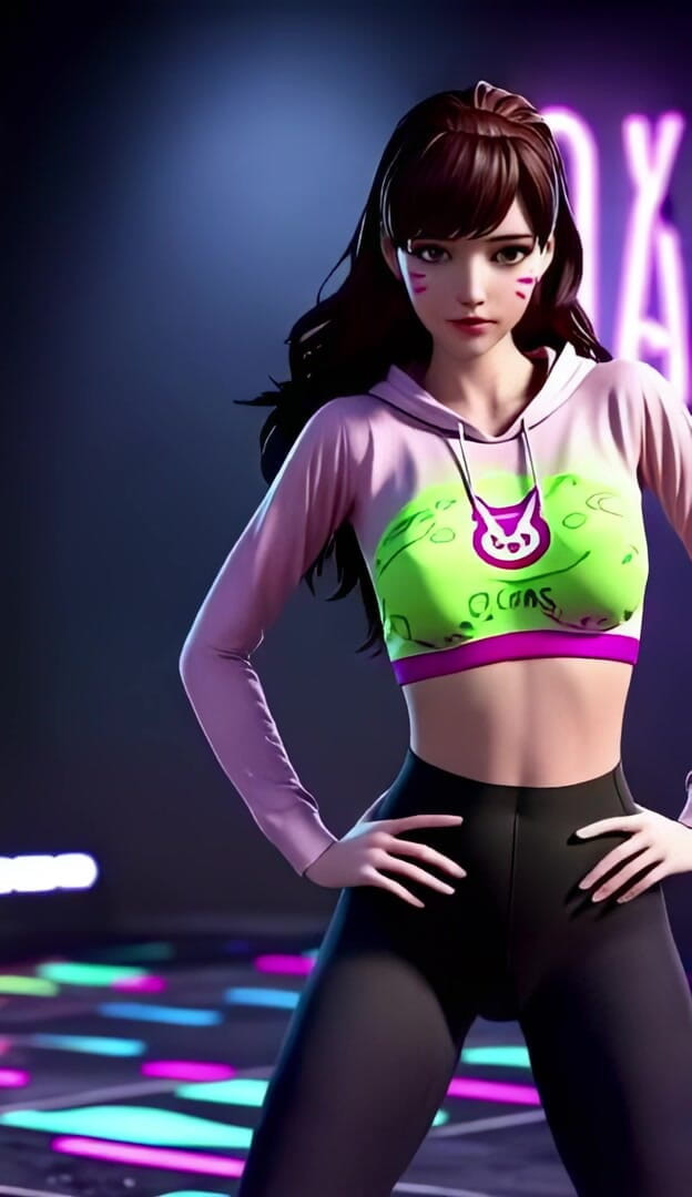 3D-Hentai Games: D.va's Fiery Fire Dance (2ne1 - Fire)