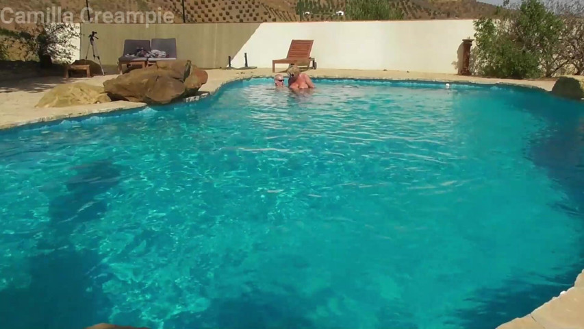 Fucking in the Swimming Pool Once Again (Camilla Creampie)