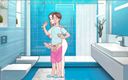 Cartoon Play: Sexnote, partie 16 - une MILF sexy se branle sous la douche