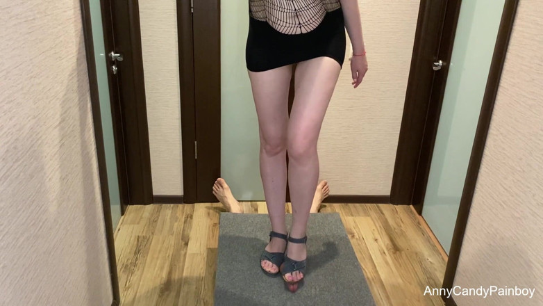 AnnyCandyPainboy: Girl punished dick on the milking board
