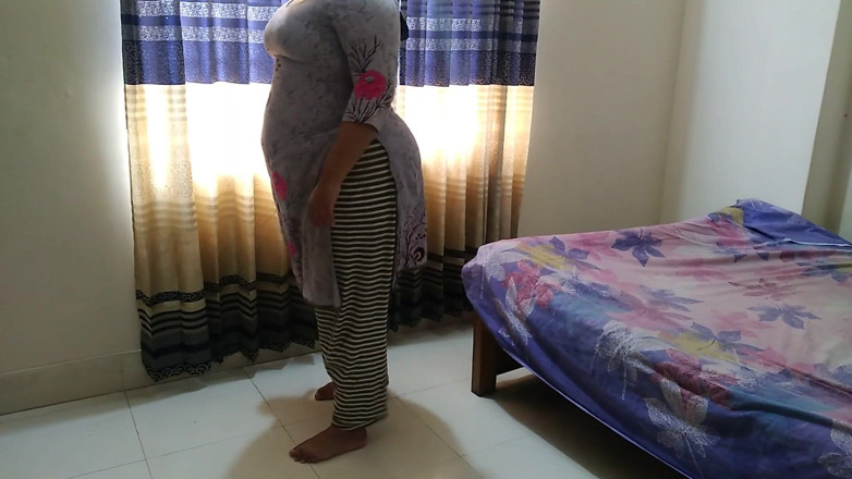 Aria Mia: 55y Old BBW Stepaunty Standing Alone in Corner of Room...