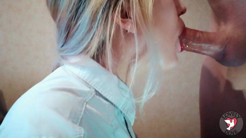 MyLovelyDove: Hot blonde teen sucking cock