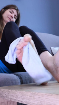 Foot Fetish Teasing with Long Nails on Long Toes