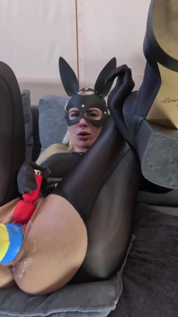 He Warming up My Pussy with Gloves Hands