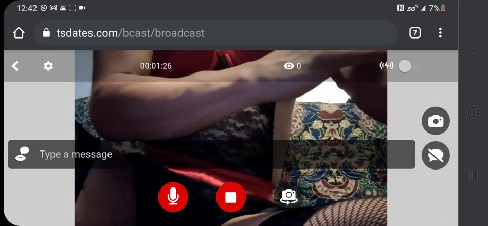D-V-8: Screen recording of my first broadcast