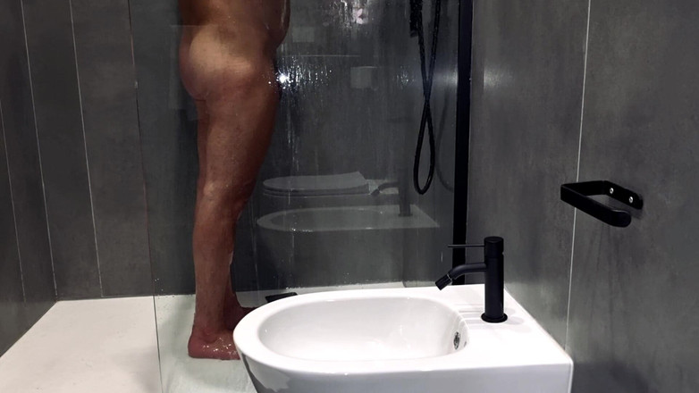 Alexander Audran: Любительський гарячий душ, пінний великий член - все голе в душі, дрочить