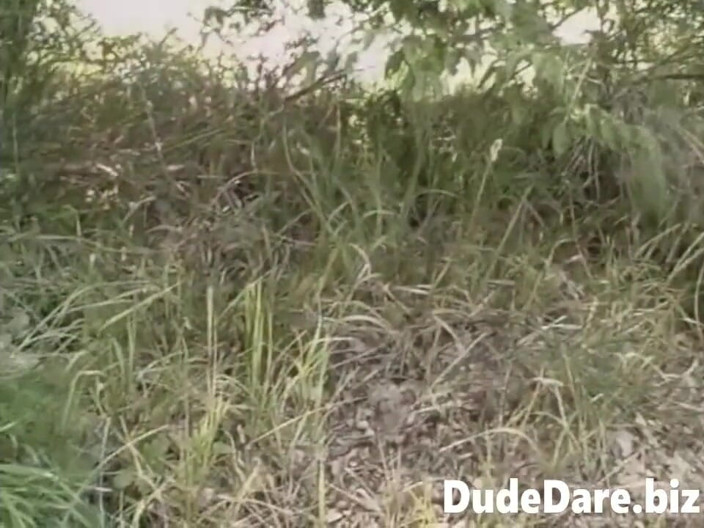 DudeDare: Sexy chaps sucking cocks and masturbating outdoors