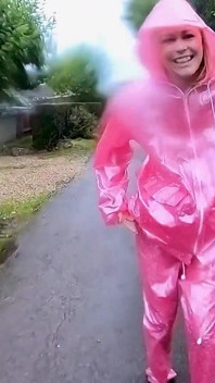 Lucy's Transparent Rainwear & Outdoor Public Pussy Tease