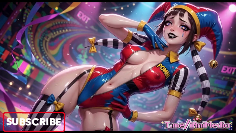 Ianimedia: 두꺼운 정액으로 뒤덮인 광대 소녀 - Ahegao 및 젖탱이 플레이 모음집