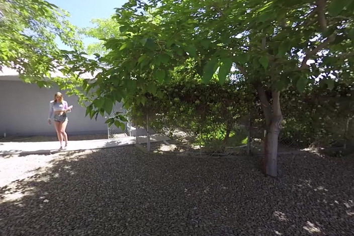 American Daydreams: Chloe Scott Fucking in the Patio with Her Green Eyes...