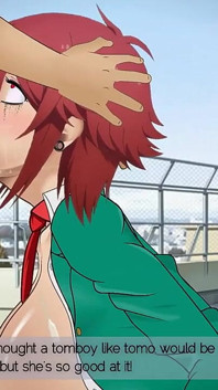 Tomo-chan, der wildfang, kann seine schönen dicken schwanzbälle schon für ihren allerersten blowjob tief in den hals nehmen