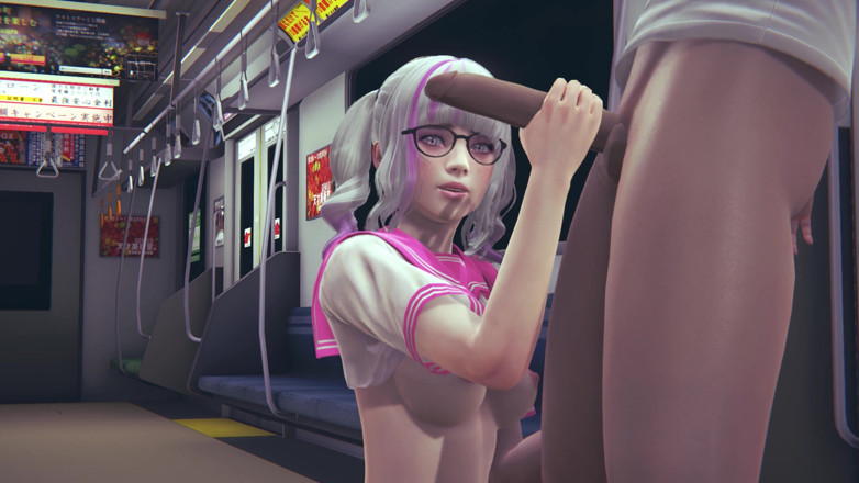 Waifu club 3D: 대학 지하철에서 친구에게 자지를 따먹는 여대녀