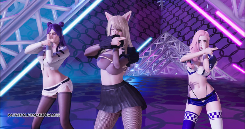 3D-Hentai Games: Twice - L'innovativo spogliarello Ahri Kaisa Seraphine league of legends kda...