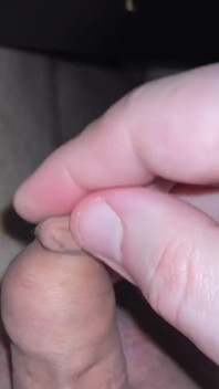 Chubby Man with Small Tiny Little Penis - Foreskin Play