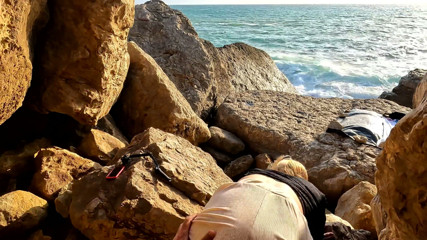 MaskCouple: Fuck on the beach I fucked the teen in the...