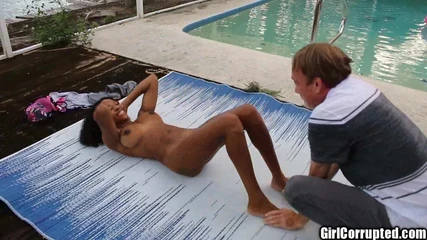 Girl Corrupted: Hot Black Titty Ivy Excersize Nude on Filthy Dirty D...