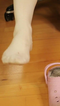 Dirty Pink Clogs & Stained White Socks - Footprint Footplay