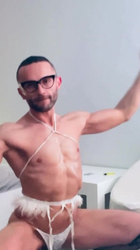 All Body Shaved Gay Sexy Lingerie High Heels