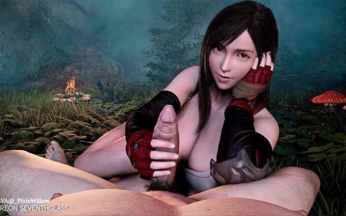The fox 3D: Финальная фантазия VII Tifa fs ремейк от SeventhGlass Анимация со звуком, 3D хентай порно