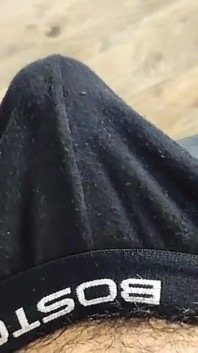 Horny Guy Playing with His Huge Throbbing Bulge in Underwear Ends up Moaning Until Orgasm