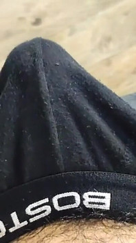 Horny Guy Playing with His Huge Throbbing Bulge in Underwear Ends up Moaning Until Orgasm