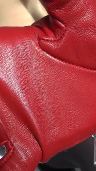 Intense Sniffing of My Red Leather Gloves, Lady Victoria Valente