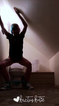 "peeing in a Spooky Attic Bathroom"