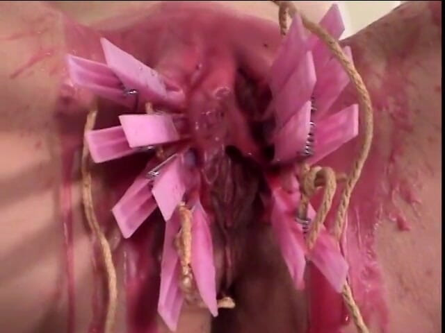 Dark Dungeon Secrets: Blonde slave ends up with clothes pegs all over her...