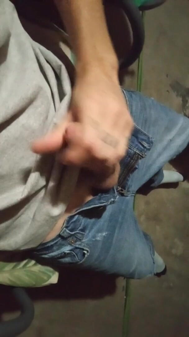 Just a Minute I'm Stroking My Hard Cock Outside (Jack D stranger)