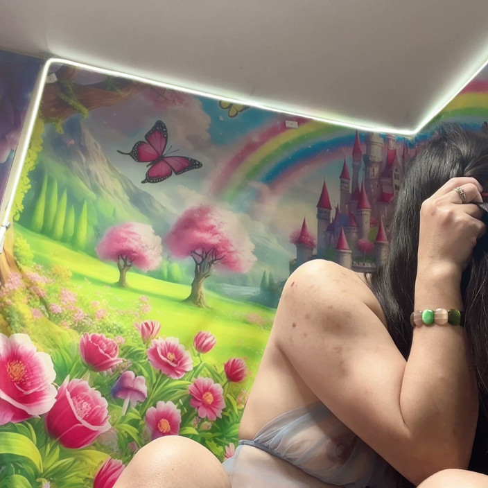 sweethanajapanese: Nice Hair Black Sexy Tit Show