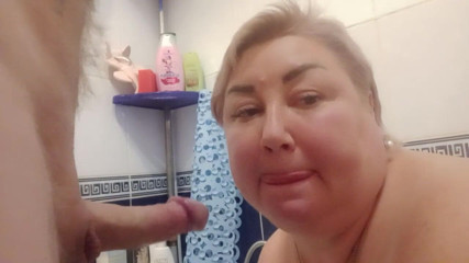 Zona901: BBW Milf loves getting a mouthful of cum after a...