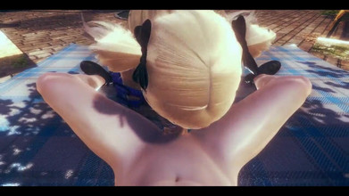 HentaiTubes: Genshin Impact Hentai - POV Fischl avsugning och sperma på hennes...