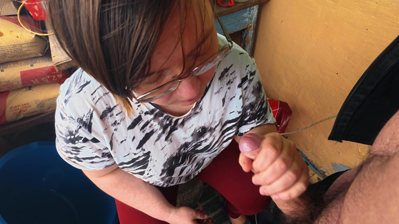 SchoolPrincess: A Smoking Village Whore Gave Me a Blowjob