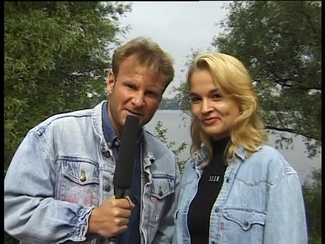 Lucky Cooch: Wonderful blonde german girl interviewed outdoors