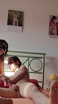 Dominant Wife Spanking and Fucking Her Husband