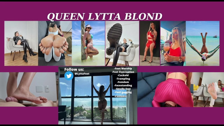 Queen Lytta ballbusting and cum lick: Queen Lytta Blond - Giantess Soles POV Ep 2 - Sexy Lytta Kicks...