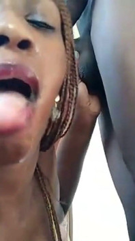 Huge Facial for Slut African MILF