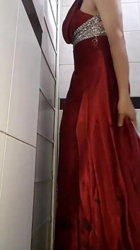 Satin Evening Long Gown Masturbation