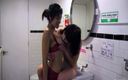 Family Role Playing: Horny woman satisfies her teen employee in the bathroom of...