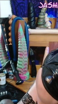 Pvc Corset Big Toy Playtime Extreme Anal Rides and Showing off My New Boobs