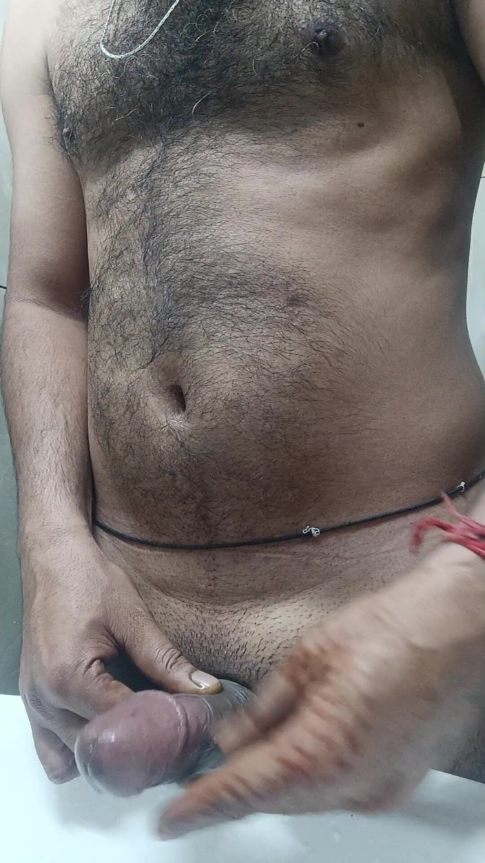 Rajasthani-old-lover: Indischer desi-mann genießt Dusche und masturbationsshow mit nachbars stiefvater