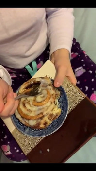 Cumming on a Cinnabon and Laney Eats It