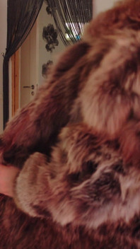 Try on Haul: Natural Long Fur Coat! and Pvc Catsuit! Arya Grander
