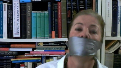 Selfgags classic: MILF teacher's instructional video: how to gag someone!